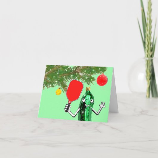 Funny Pickleball Christmas Holiday Gift Kaart (Voorkant)