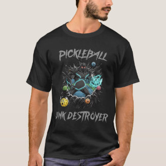 Funny Pickleball Dink Destroyer Mascot T-shirt