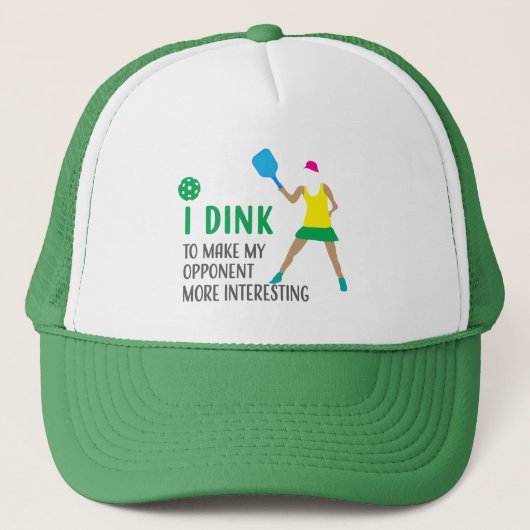 Funny Pickleball Dink voor vrouwen Trucker Pet (Voorkant)