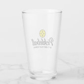 Funny pickleball drink cadeau voor moeder of vader glas (Achterkant)