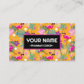 Funny Pickleball Famingos Visitekaartje (Voorkant)