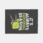 Funny Pickleball Fleece Deken (Voorkant (Horizontaal))