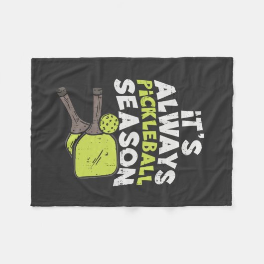 Funny Pickleball Fleece Deken (Voorkant (Horizontaal))
