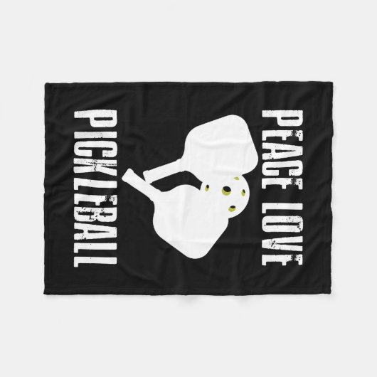 Funny Pickleball Fleece Deken (Voorkant (Horizontaal))