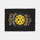 Funny Pickleball Fleece Deken (Voorkant (Horizontaal))