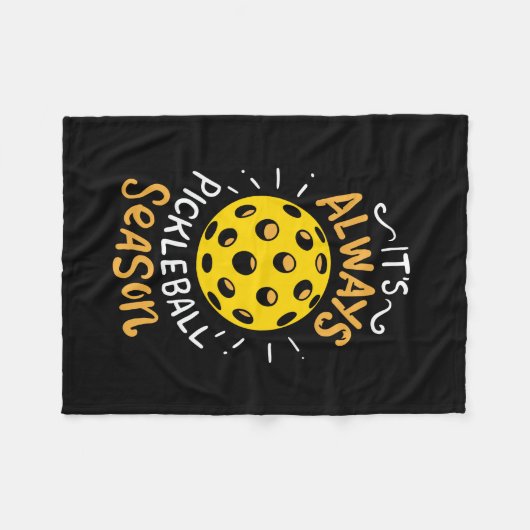 Funny Pickleball Fleece Deken (Voorkant (Horizontaal))
