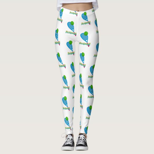 Funny Pickleball Game Leggings (Voorkant)