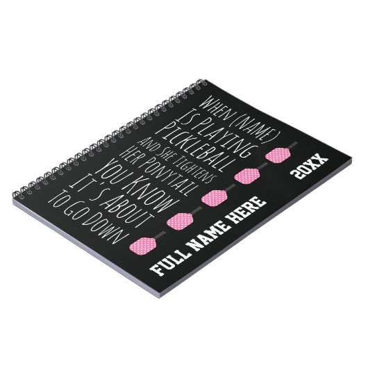 Funny Pickleball Gifts For Her Teen Girls Women Notitieboek (Linkerzijde)