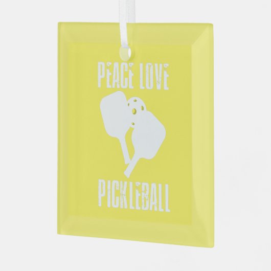 Funny Pickleball Glas Ornament (Voorkant links)
