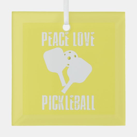 Funny Pickleball Glas Ornament (Voorkant)