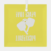 Funny Pickleball Glas Ornament (Achterkant)