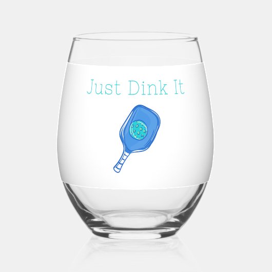 Funny Pickleball gooit het gewoon af Wijnglas Zonder Voet (Achterkant)