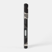 Funny Pickleball Grayscale Paddle Pattern iPhone 16 Hoesje (Rechterkant)