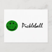 Funny Pickleball Green Face Briefkaart (Voorkant)
