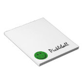 Funny Pickleball Green Face Notitieblok (Schuin)
