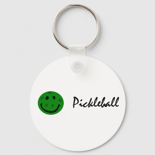 Funny Pickleball Green Face Sleutelhanger (Voorkant)