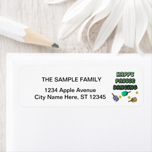 Funny Pickleball Happy Paddle Danssport Etiket (Insitu)