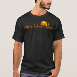 Funny Pickleball Heartbeat Paddle Sports smash  T-shirt