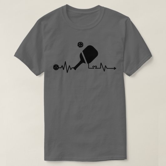 Funny Pickleball Heartbeat T-shirt (Design voorkant)