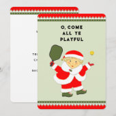 Funny Pickleball Holiday Kaarten voor Kerstmis (Voorkant / Achterkant)