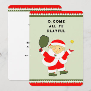Funny Pickleball Holiday Kaarten voor Kerstmis