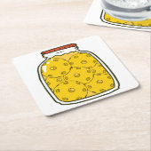 Funny Pickleball Jar Kartonnen Onderzetters (Schuin)