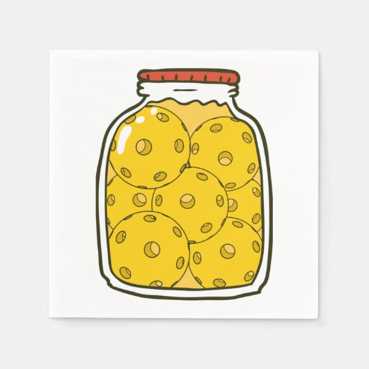 Funny Pickleball Jar Servet (Voorkant)