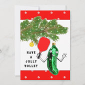 Funny Pickleball-Kaart voor kerstmis Feestdagenkaart (Voorkant)
