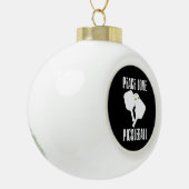 Funny Pickleball Keramische Bal Ornament (Links)