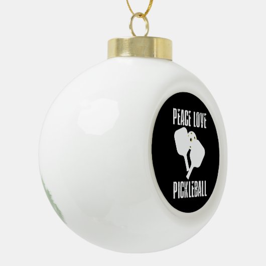 Funny Pickleball Keramische Bal Ornament (Links)