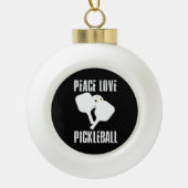 Funny Pickleball Keramische Bal Ornament (Voorkant)