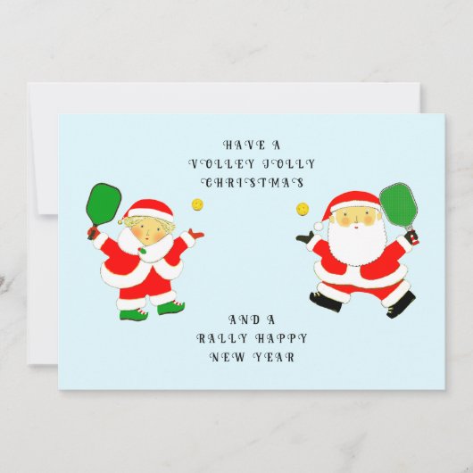 Funny Pickleball-kerstkaarten Feestdagenkaart (Voorkant)
