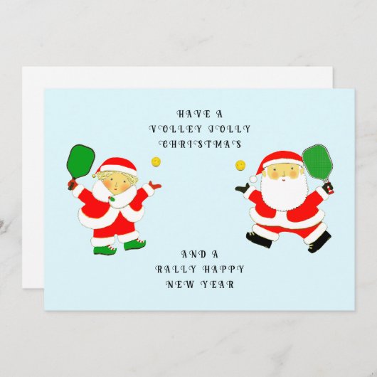 Funny Pickleball-kerstkaarten Feestdagenkaart (Voorkant / Achterkant)