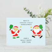 Funny Pickleball-kerstkaarten Feestdagenkaart (Staand voorkant)