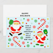 Funny Pickleball-kerstkaarten Feestdagenkaart (Voorkant / Achterkant)