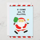 Funny Pickleball Kerstmis Feestdagenkaart (Voorkant)