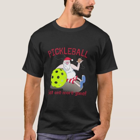 Funny PICKLEBALL KERSTMIS shirt NET NOG EEN SPEL (Voorkant)