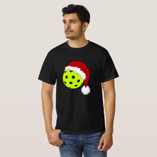 Funny Pickleball Kerstmis T-shirt (Voorkant volledig)