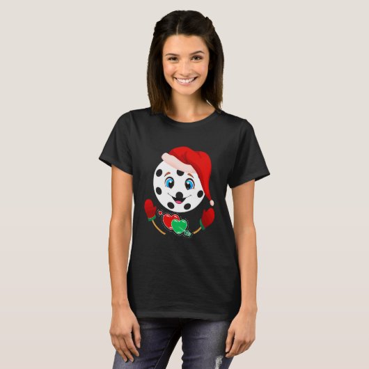 Funny Pickleball Kerstmis T-shirt (Voorkant volledig)