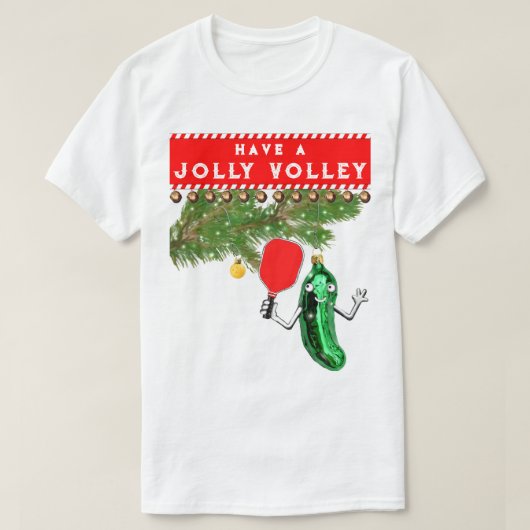 Funny Pickleball Kerstmis T-shirt (Design voorkant)