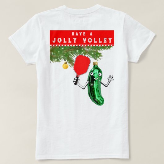 Funny Pickleball Kerstmis T-shirt (Design achterkant)