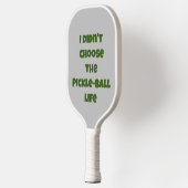 Funny Pickleball Life Quote Black & White.RED.BLUE Pickleball Paddle (Links)