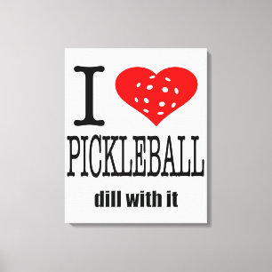 Funny Pickleball Love Canvas Afdruk