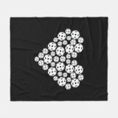 Funny Pickleball Love Heart Shape Valentine Fleece Deken (Voorkant (Horizontaal))