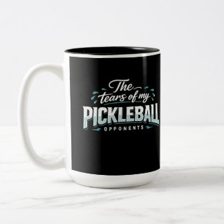 Funny Pickleball Mug – The Tears of My Opponents Tweekleurige Koffiemok