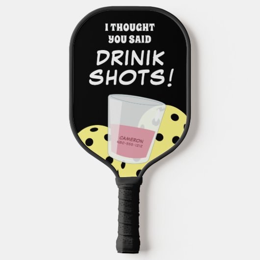 Funny Pickleball Paddle Drink Shots (Achterkant)