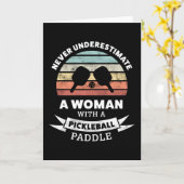 Funny Pickleball Paddle Gift voor oma Kaart (Gele Bloem)