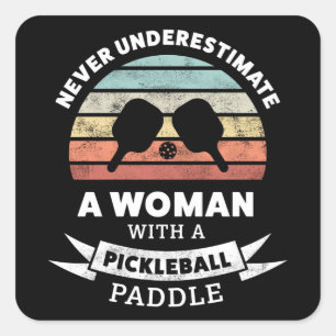 Funny Pickleball Paddle Gift voor oma Vierkante Sticker
