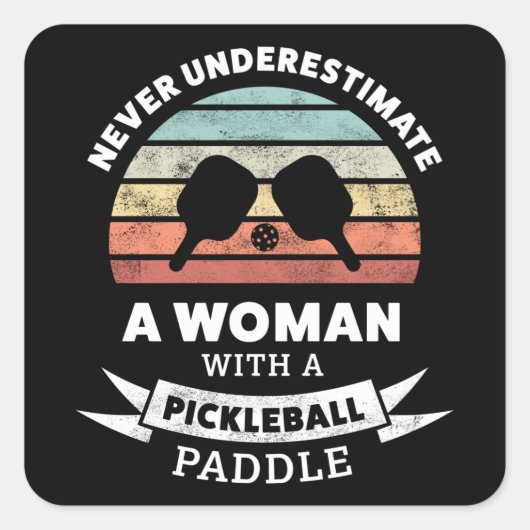 Funny Pickleball Paddle Gift voor oma Vierkante Sticker (Voorkant)