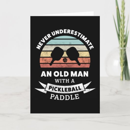 Funny Pickleball Paddle Gift voor opa Kaart (Voorkant)
